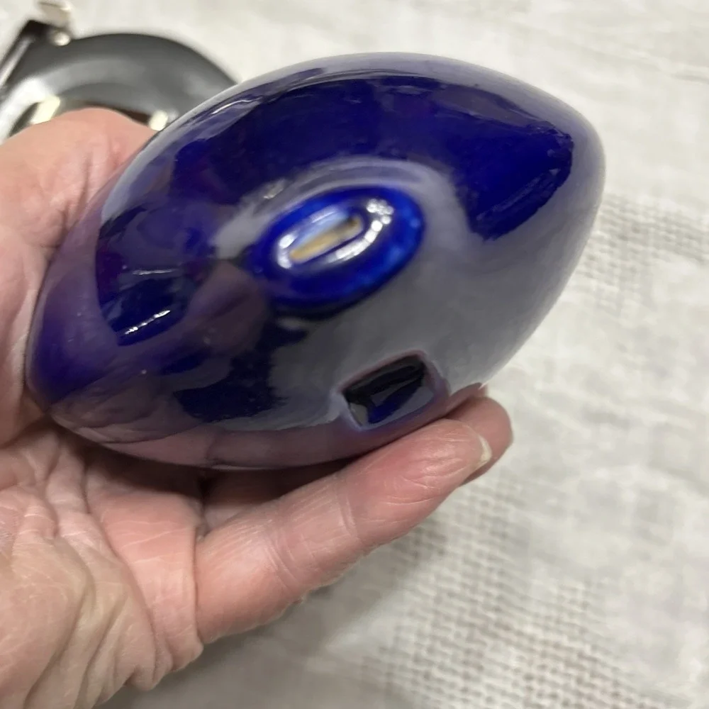 Blue Ceramic 6 Hole Ocarina Musical Instrument